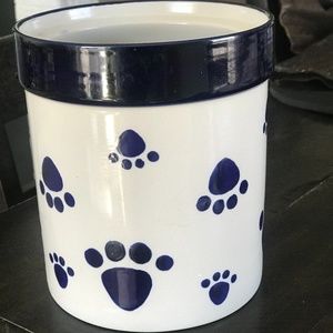 Ceramic dog treat crock